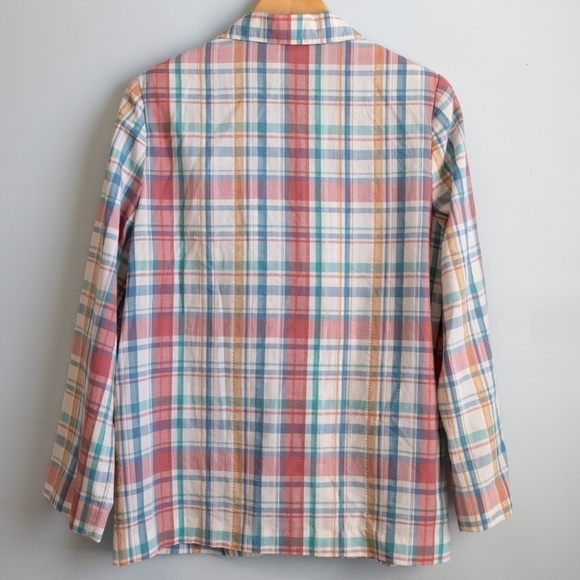 Vintage Inner Visions pastel plaid blazer-12 - Picture 4 of 4